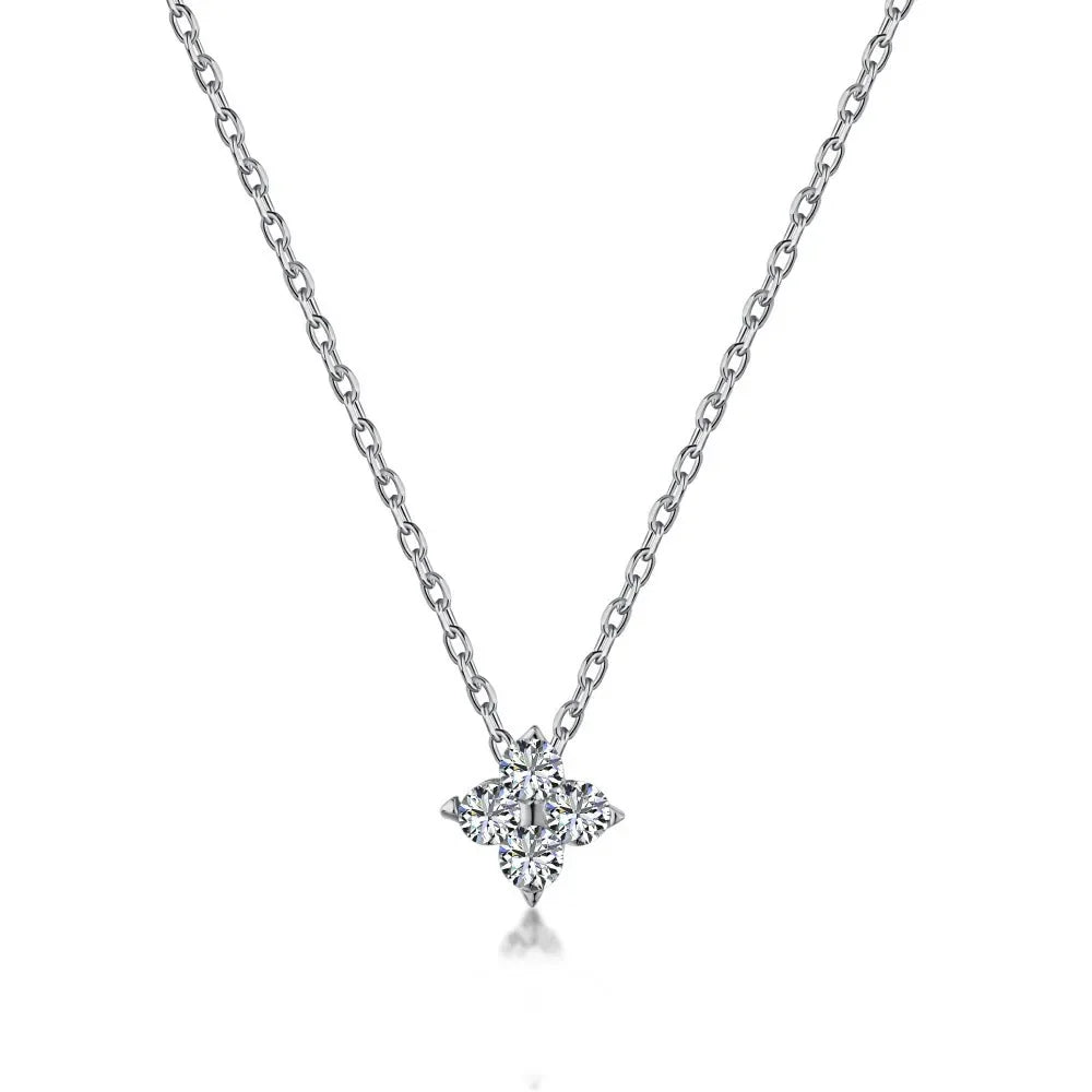 Necklace for Women 18K Gold Plated Four Leaf Grass Collar Chain