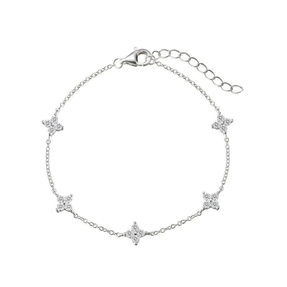 Necklace for Women 18K Gold Plated Four Leaf Grass Collar Chain